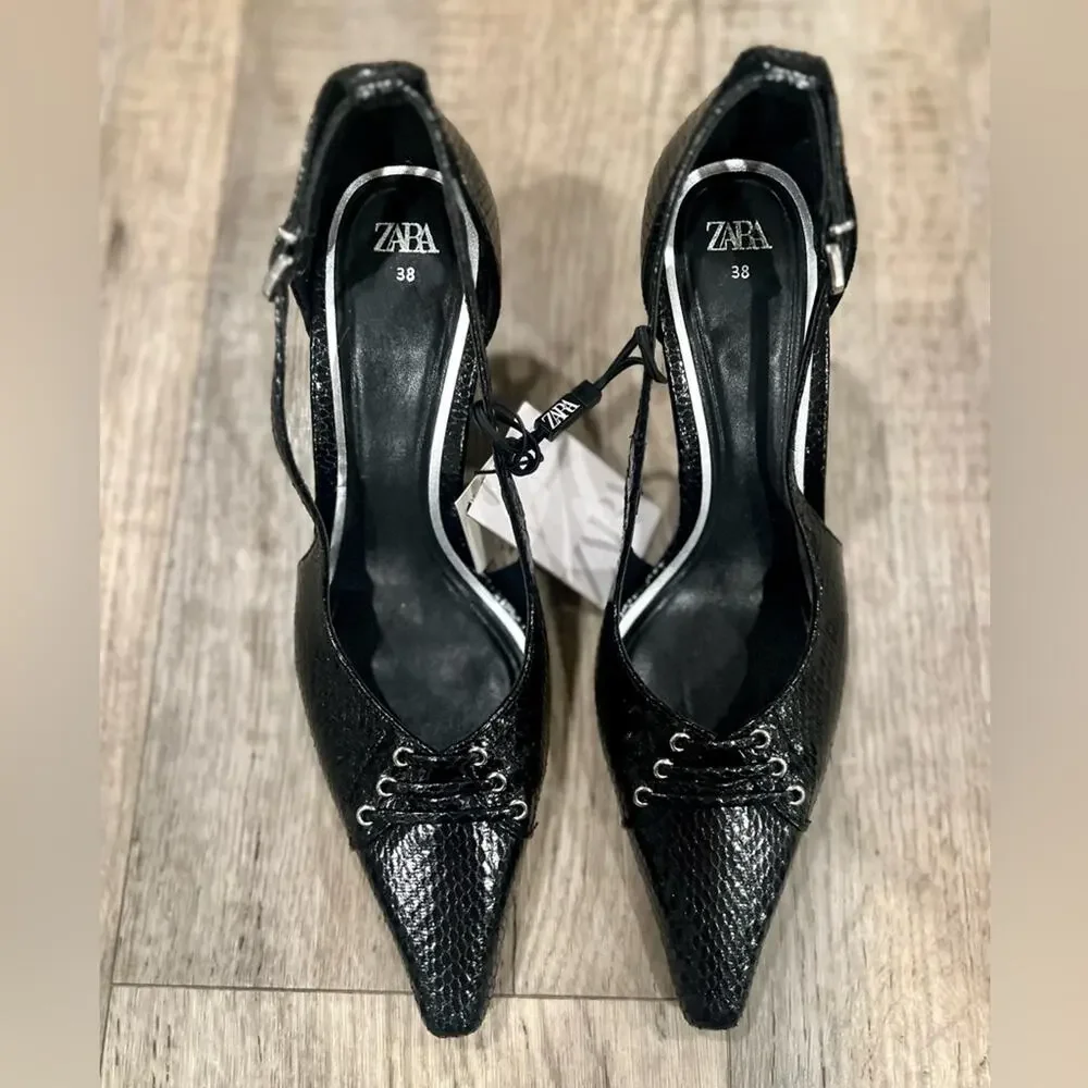 ZARA Pointed Toe Heels NWT - Picture 8 of 10